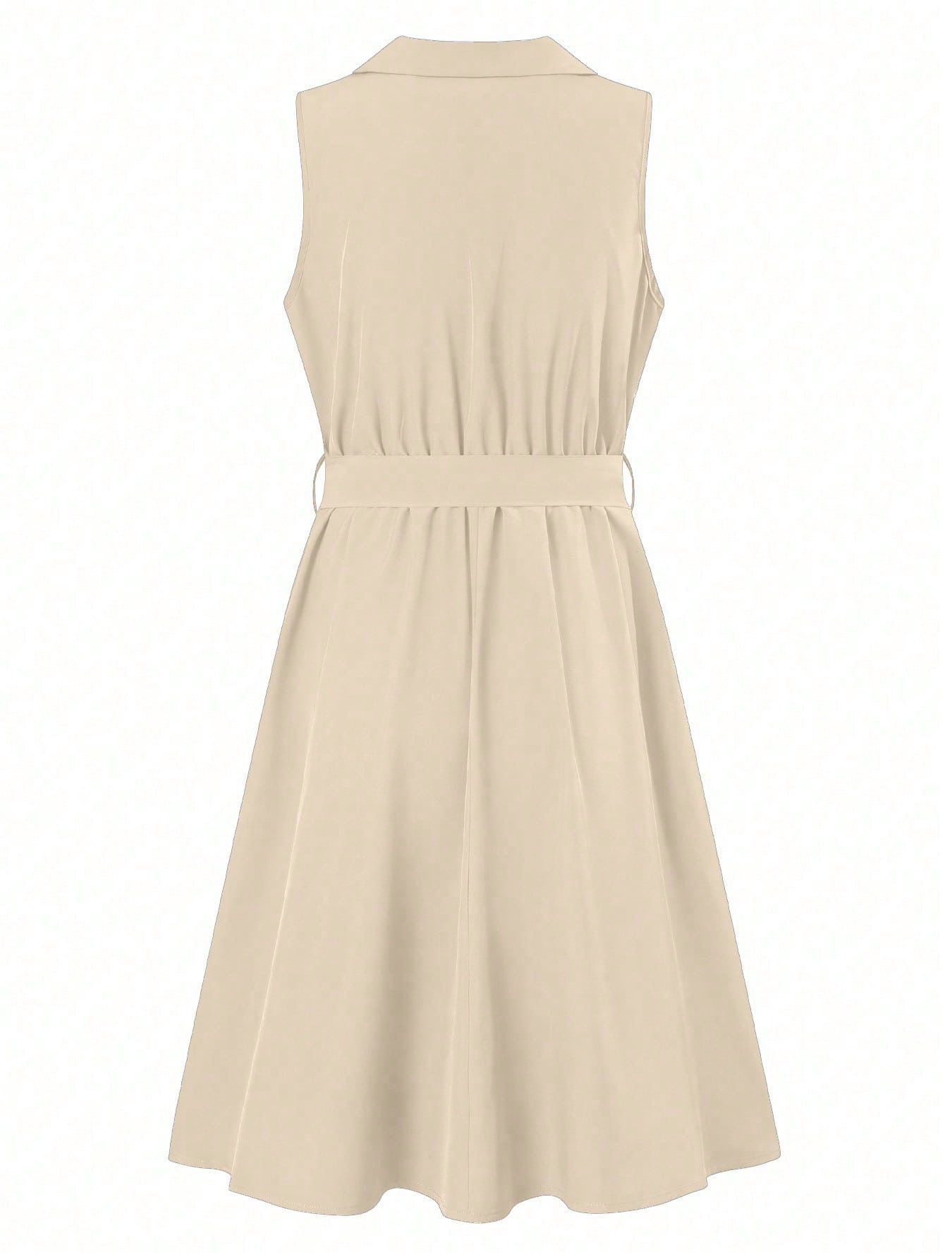 Vestido Midi Chemise Social Com Gola Lapela