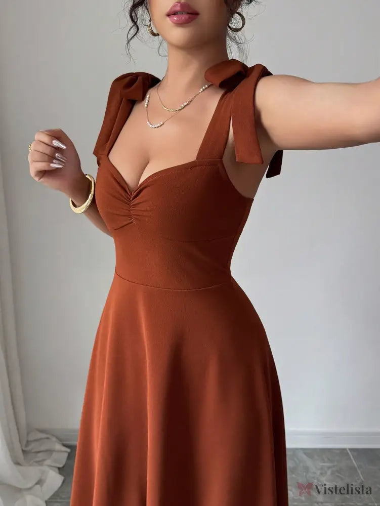 Vestido Elegante Decote Coração Com Saia A-Line Vestido Elegante Decote Coração Com Saia A-Line