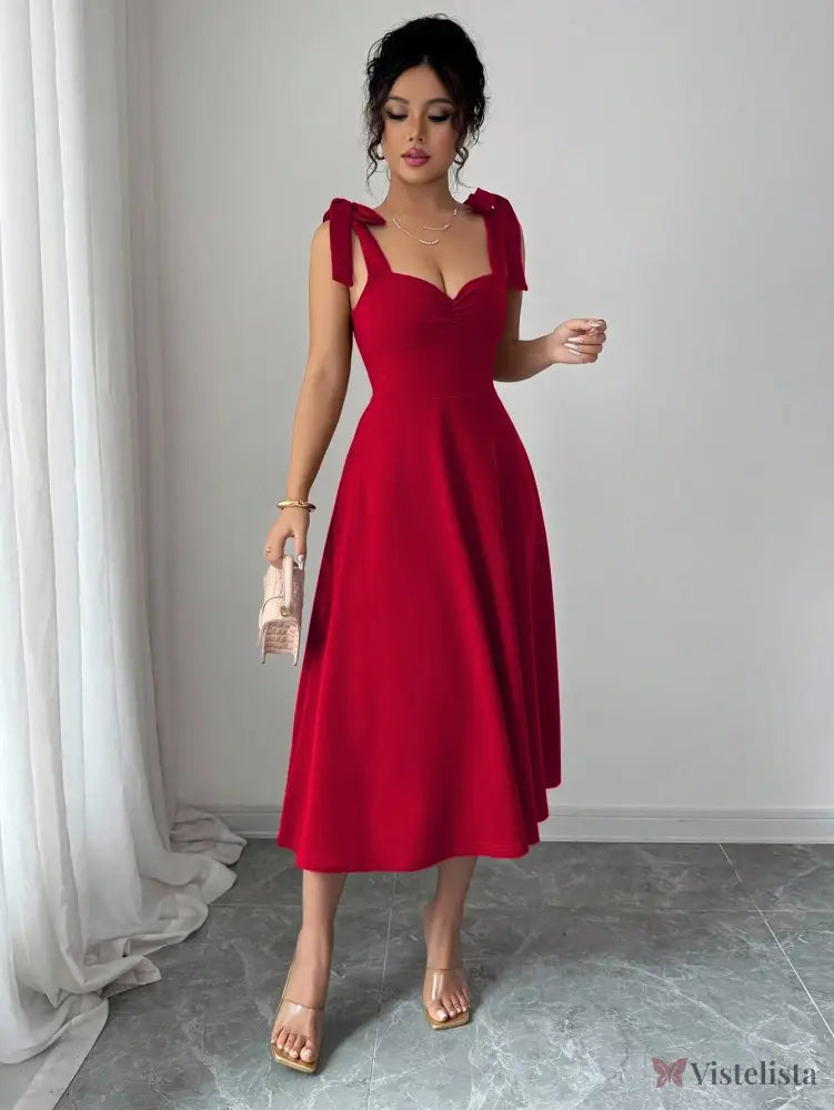 Vestido Elegante Decote Coração Com Saia A-Line Vestido Elegante Decote Coração Com Saia A-Line