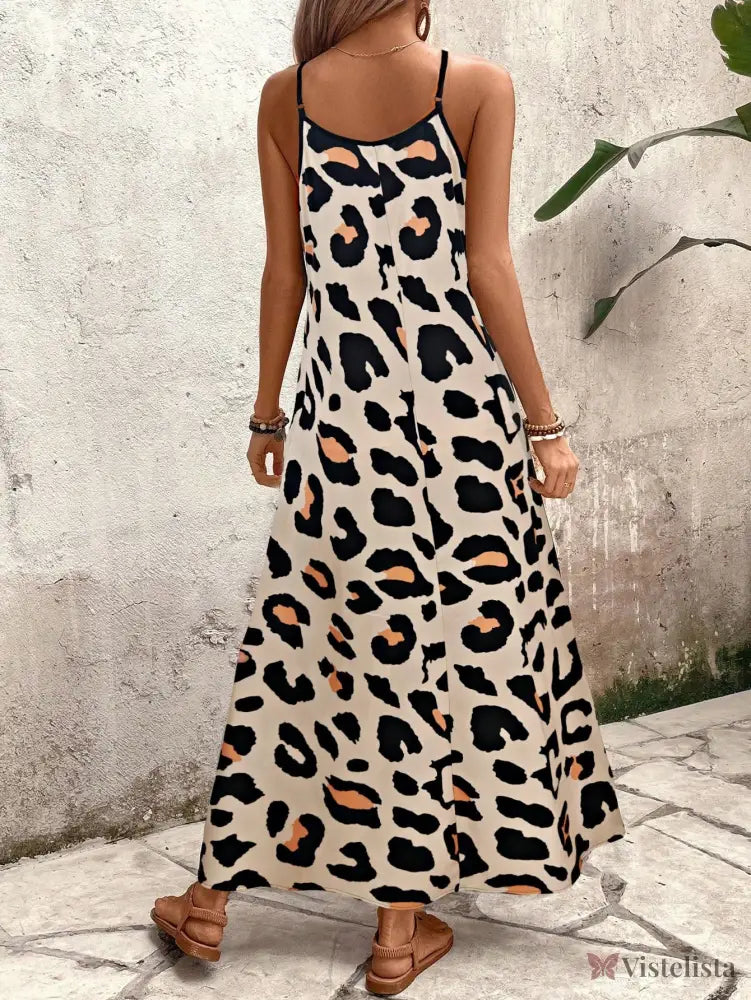 Vestido Longo Estampado Soltinho Com Alças Finas Vestido Longo Estampado Soltinho Com Alças Finas