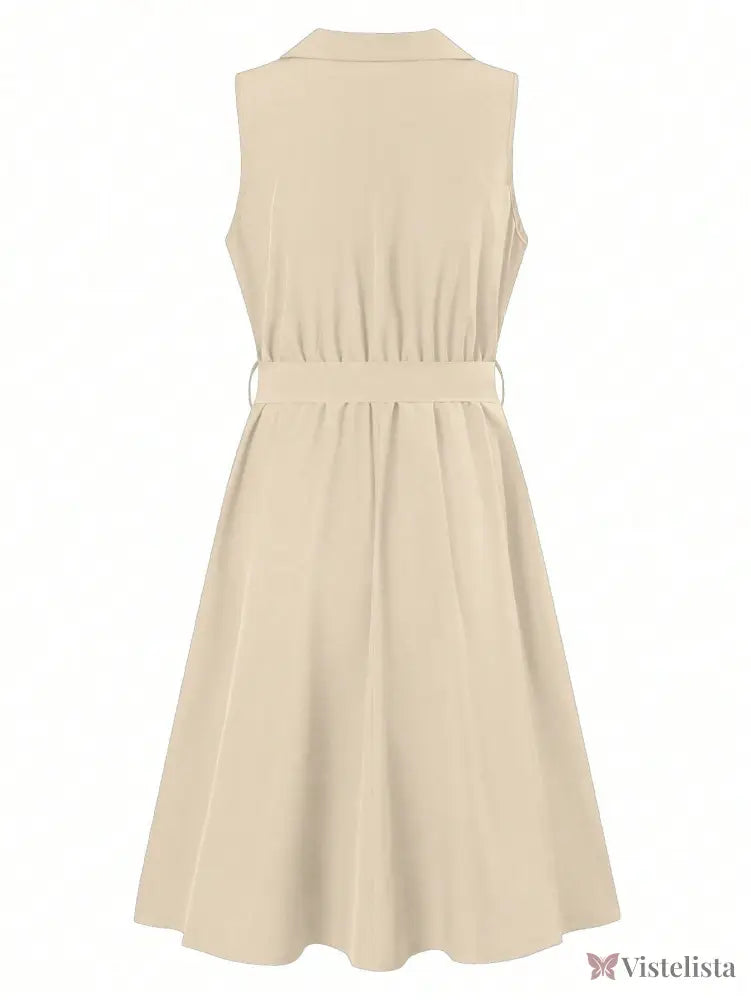Vestido Midi Chemise Social Com Gola Lapela Vestido Midi Chemise Social Com Gola Lapela