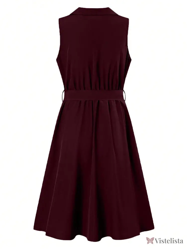 Vestido Midi Chemise Social Com Gola Lapela Vestido Midi Chemise Social Com Gola Lapela