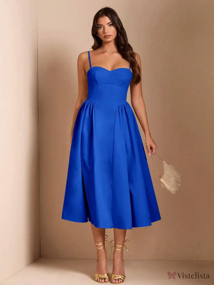Vestido Midi Tomara Que Caia Com Saia Evasê Vestido Midi Tomara Que Caia Com Saia Evasê