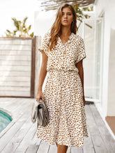 Vestido Midi Chemise Feminino Com Manga Curta