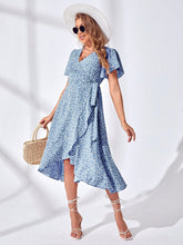 Vestido Midi Envelope Elegante Cintura Ajustada