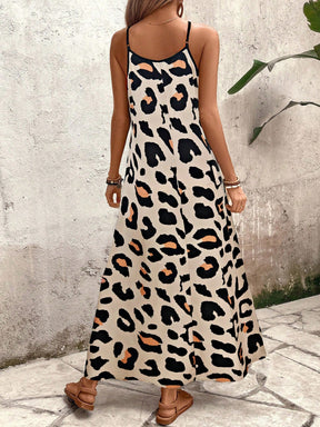 Vestido Longo Estampado Soltinho Com Alças Finas