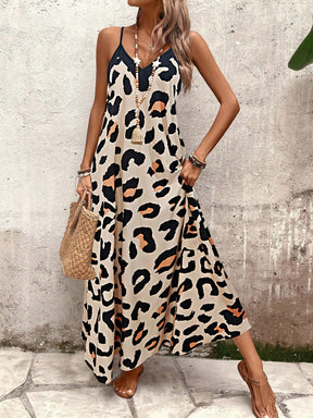Vestido Longo Estampado Soltinho Com Alças Finas