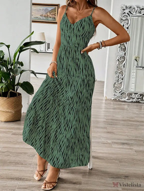 Vestido Longo De Alças Com Estampa Floral E Laço Nas Costas Vestido Longo De Alças Com Estampa Floral E Laço Nas Costas