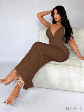 Vestido Longo Justo Elegante Decote Profundo Costas Abertas Vestido Longo Justo Elegante Decote Profundo Costas Abertas