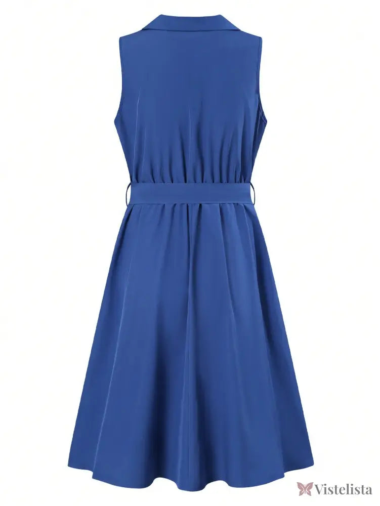 Vestido Midi Chemise Social Com Gola Lapela Vestido Midi Chemise Social Com Gola Lapela