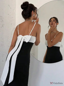 Vestido Midi Com Alças Finas E Laço Elegante Nas Costas Branco / PP Vestido Midi Com Alças Finas E Laço Elegante Nas