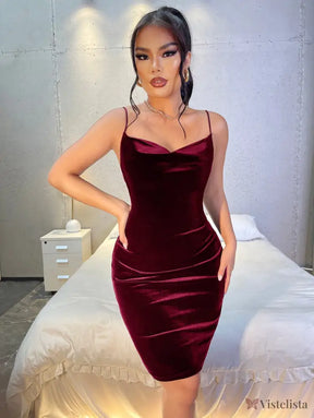 Vestido Midi Festa Elegante Em Veludo Com Brilho Vinho / PP Vestido Midi Festa Elegante Em Veludo Com Brilho